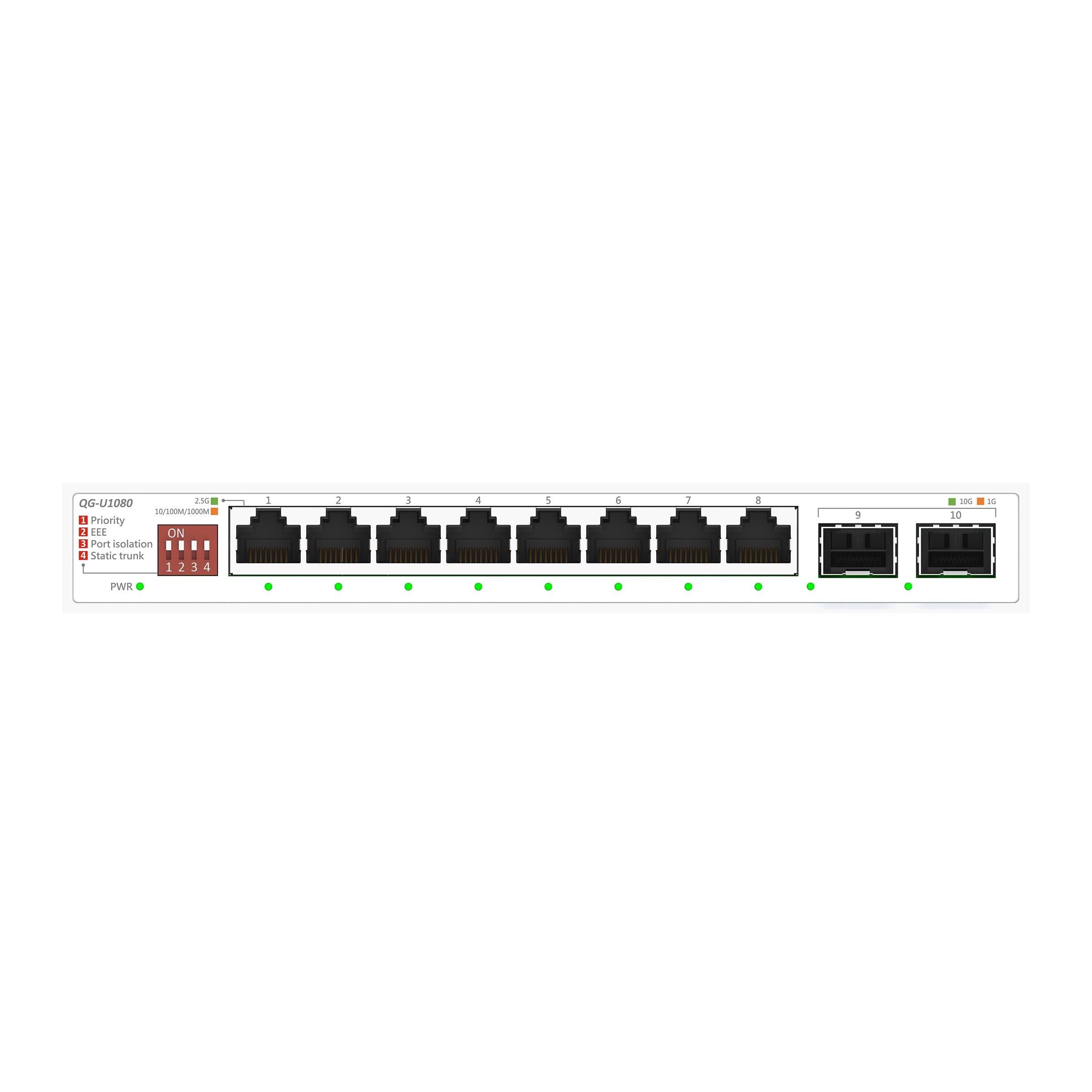 Asus Qg-u1080 8-port 2.5G And 2-port 10g Sfp+ Unmanaged Switch - Switches