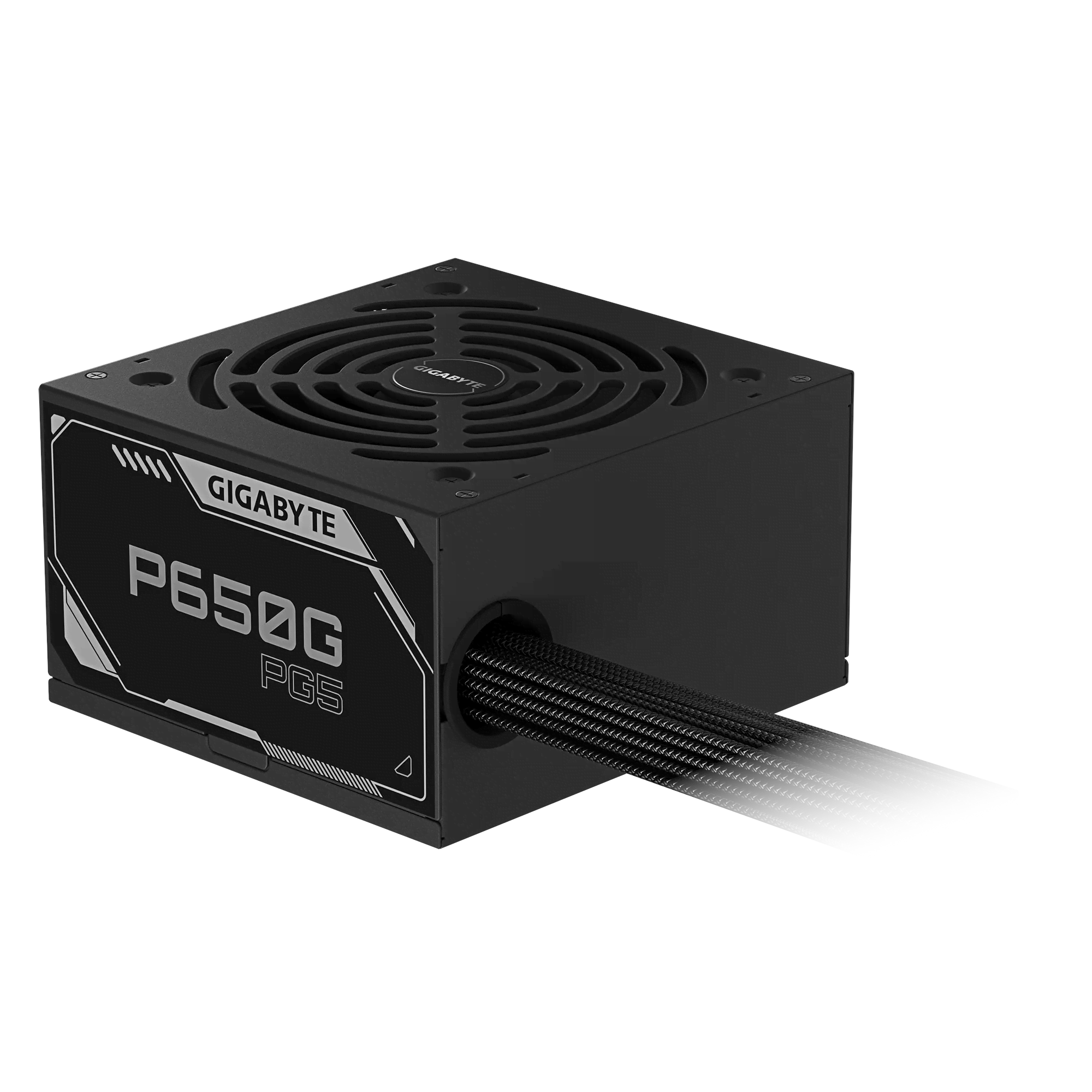 Gigabyte P650g Pg5 Netzteile - 650 Watt - 120 mm - Atx 3.1 - 80 Plus Gold Zertifiziert Schwarz Gp-p650g Pg5