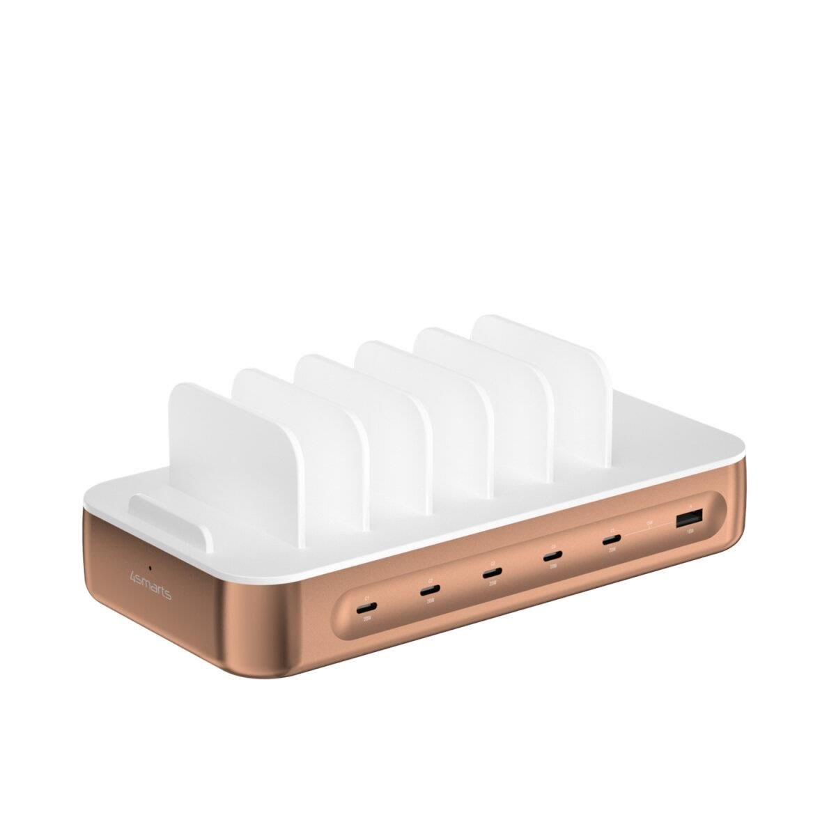 4smarts Charging Station Team 100w 1x Usb-a Port 5x Usb-c Ports Includes 6 Cables Copper - Handys Adapter Und Ladegeraete 541280