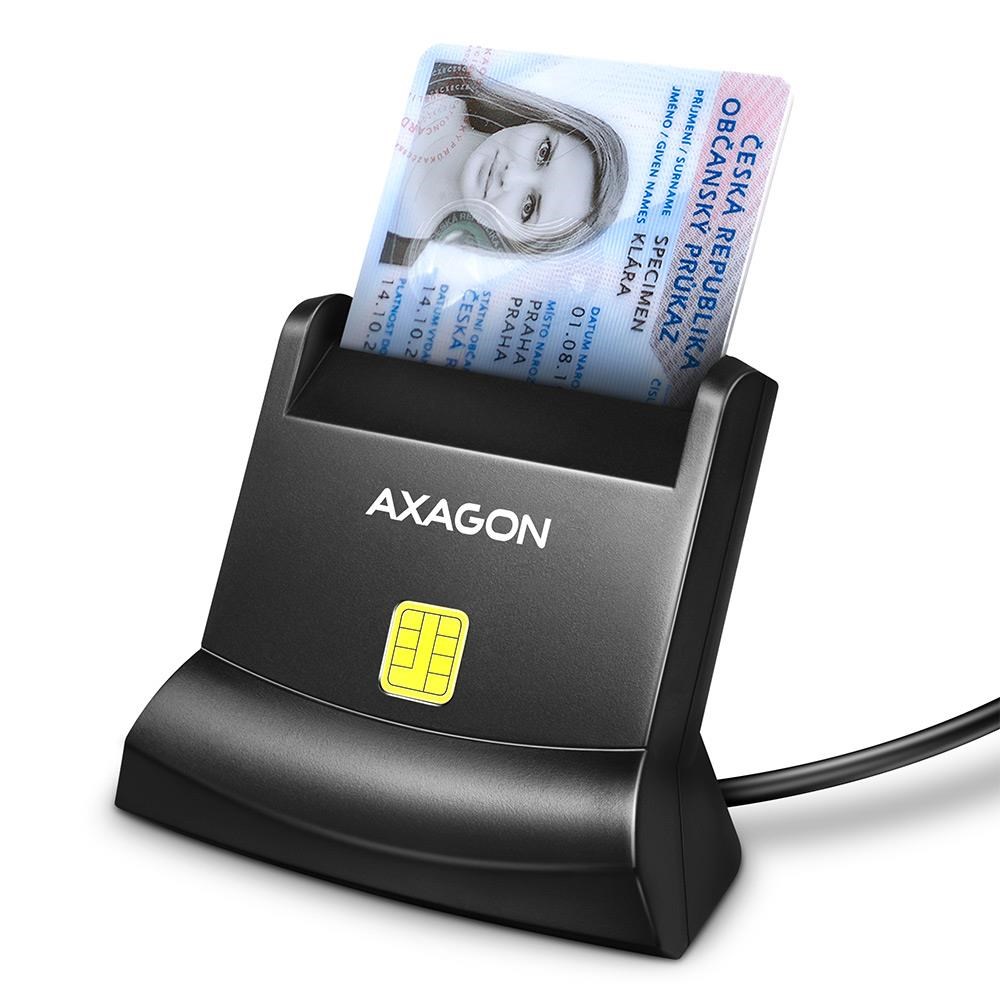 Axagon Usb-a Smartcard- / Id-karten-ständerleser - Speicherkarten Lesegeraetadapter