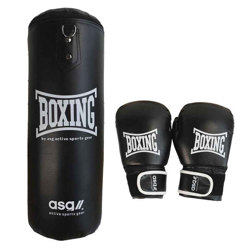 Asg Boksesæt Junior 18 kg. - Sort/hvid - Sport Fitness