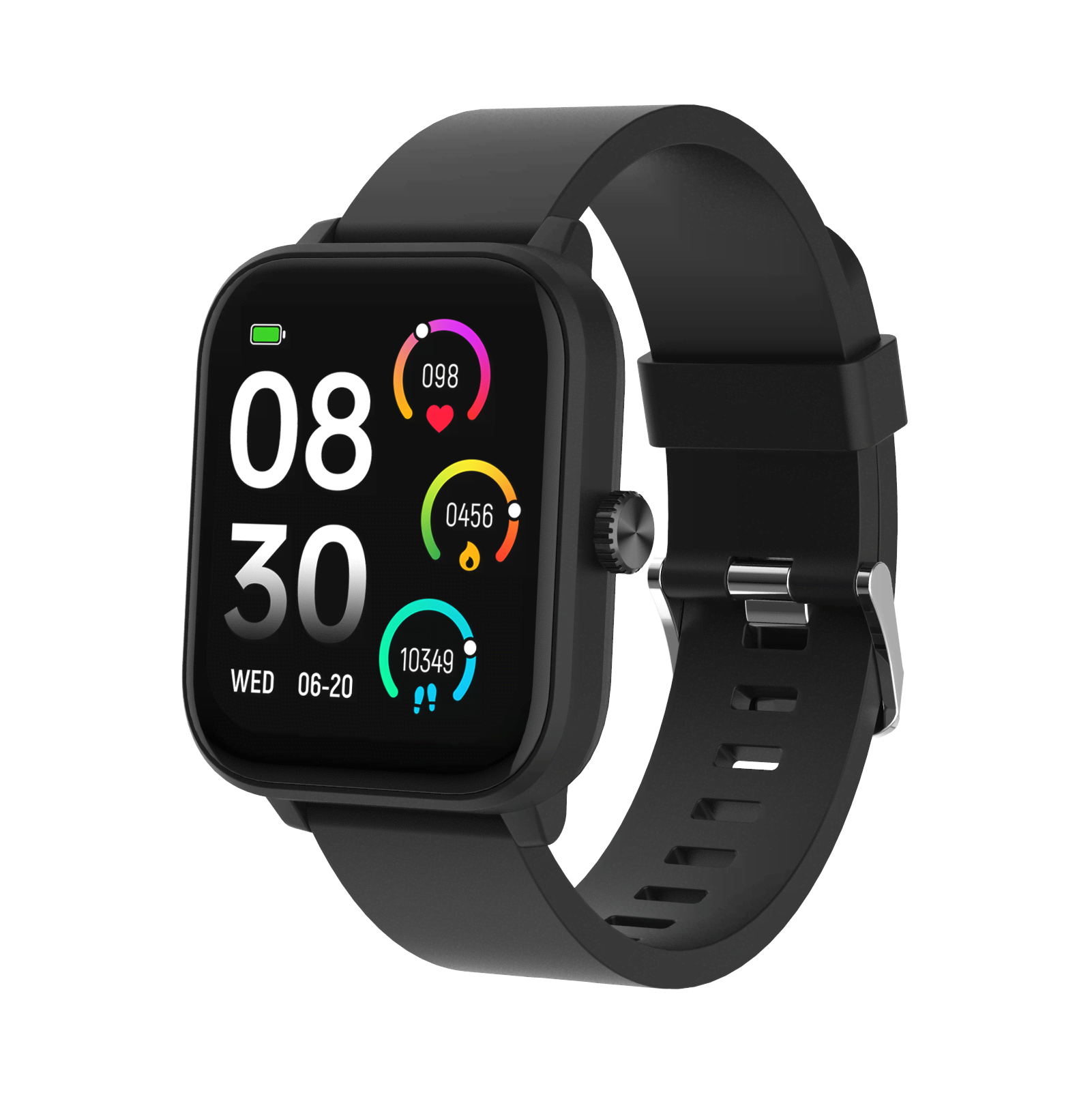 Denver Swg-155b Black - Gps Smart Watch With Heart Rate Blood Oxygen Sensor & Call Function - Smartwatches Pulsuhren Sportuhren Schrittzaehler