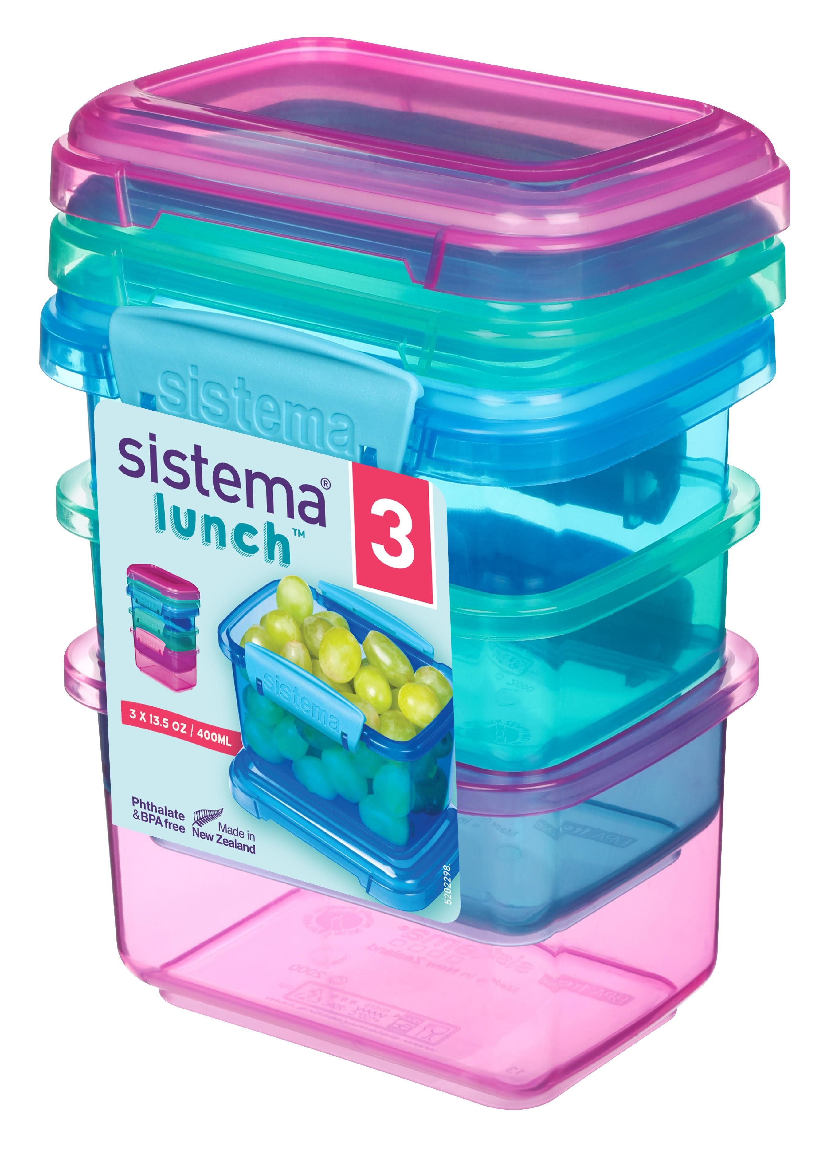 Sistema Pack 400ml x 3 Lunch Coloured - Kuechengeraet