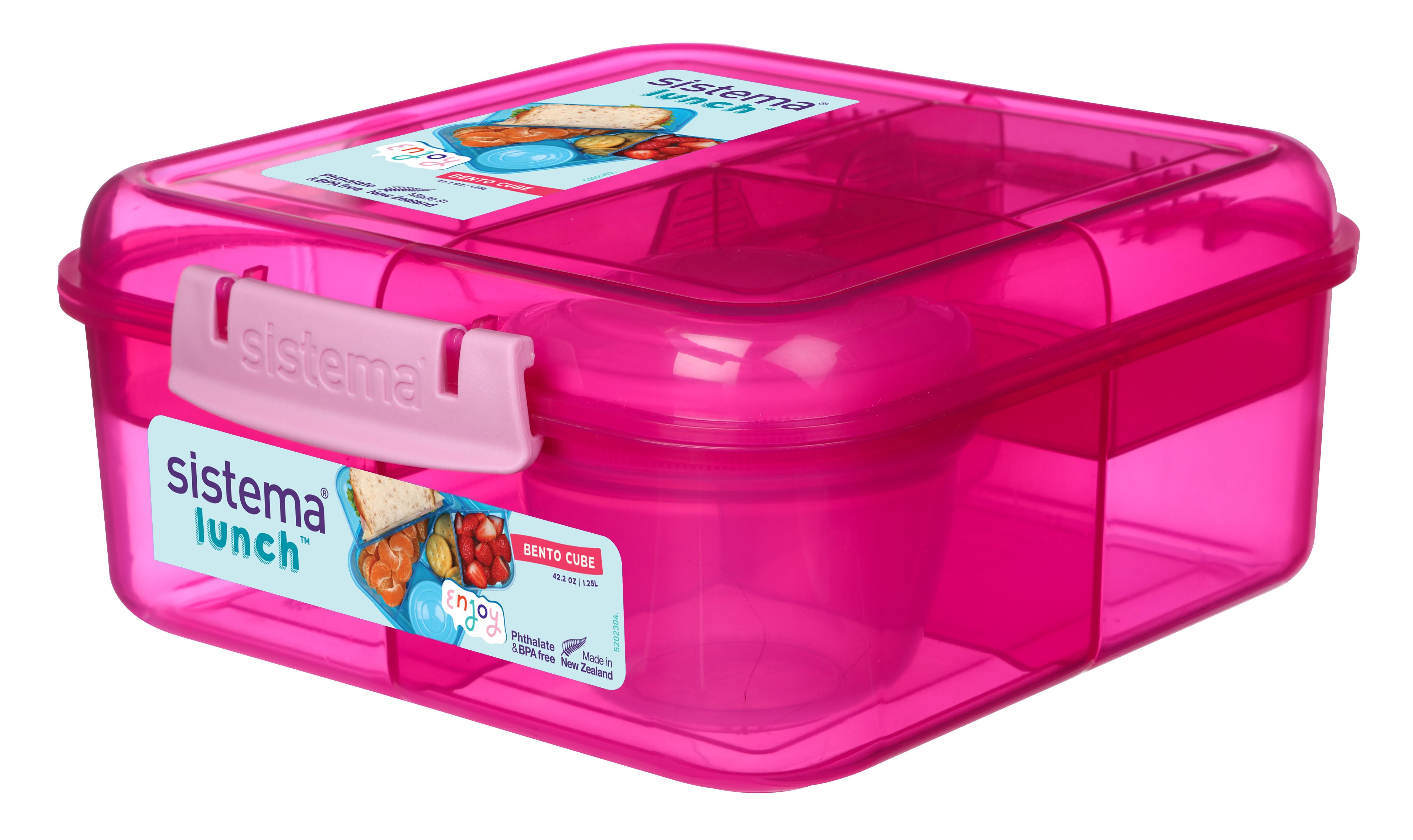 Sistema 1.25l Bento Cube Lunch Pink - Kuechengeraet