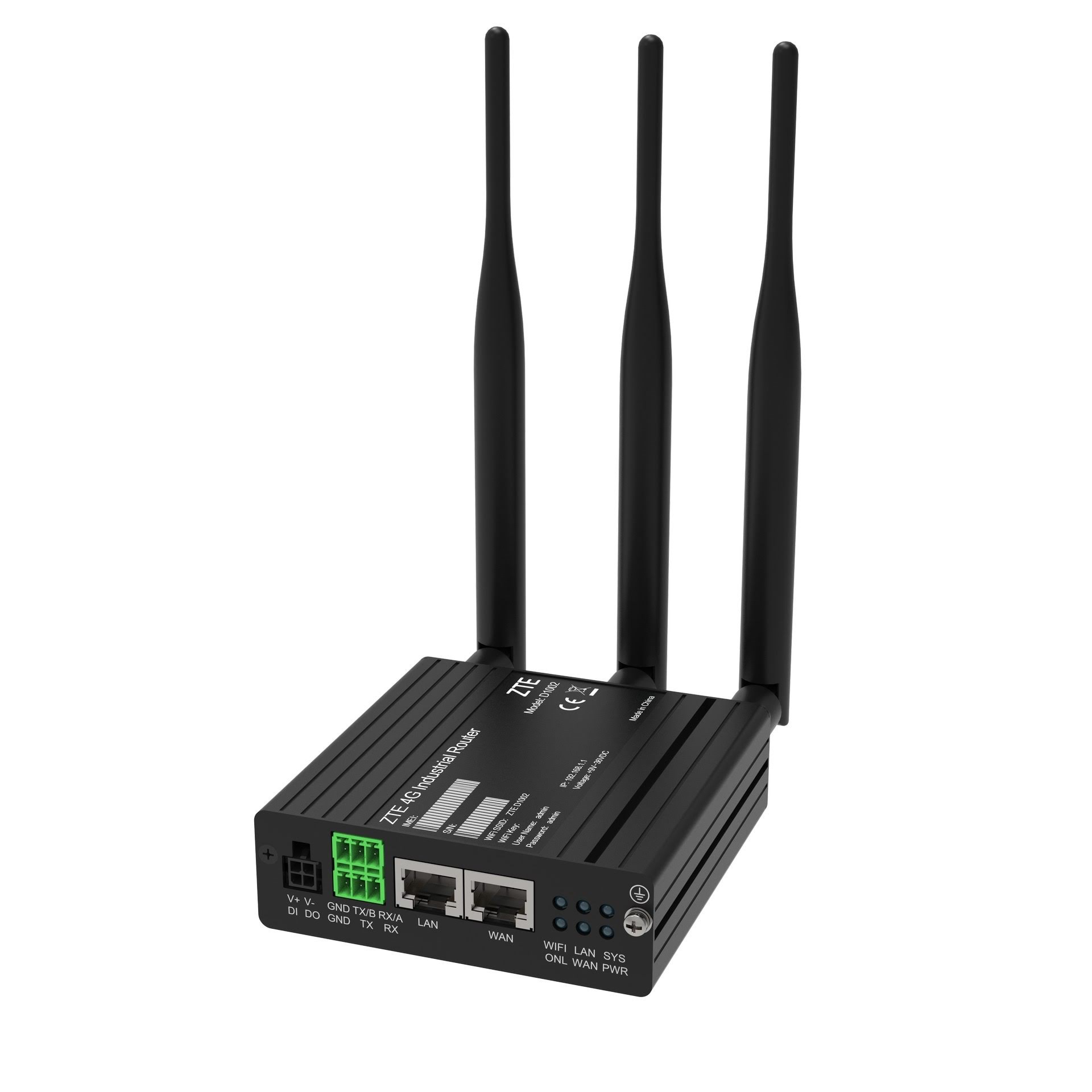 Zte D1002 Industrial 4G Router - Wireless Router 802.11 B/g/n - Wlan Router 123456501000