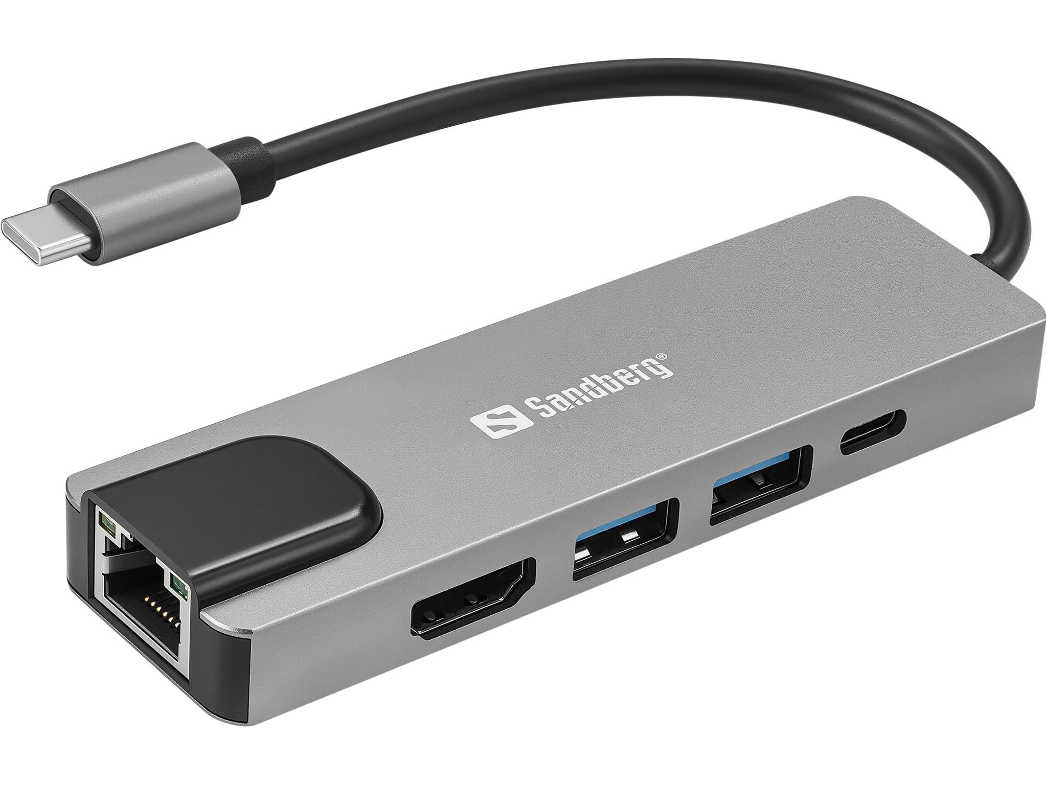 Sandberg Usb-c 5-in-1 Travel Dock - Dockingstationen