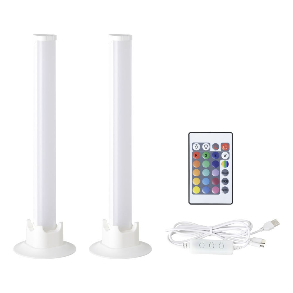 Eglo Gamer Light Tischlampen-set - Weiß, 2x3,3W Rgbw + 3000k