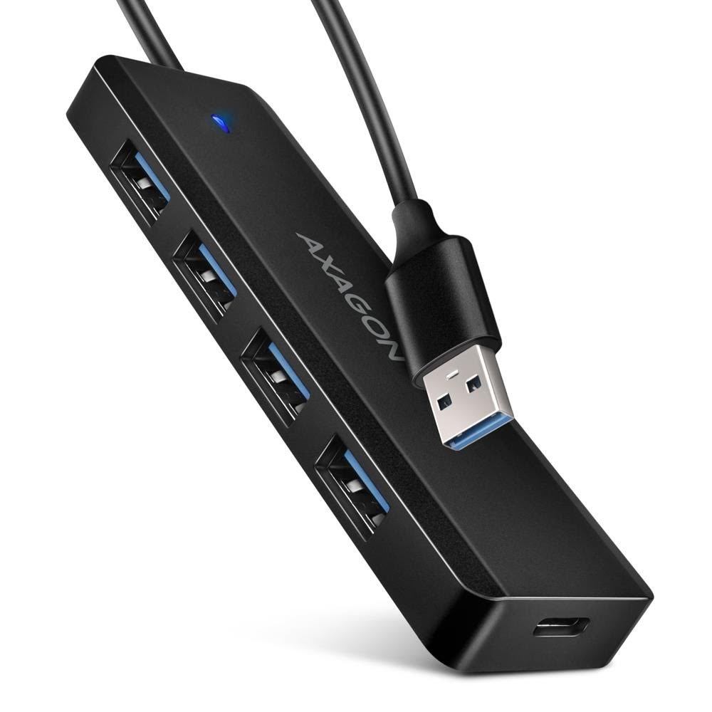 Axagon Superspeed Usb-a Reise-hub Usb-hubs - Usb 3.2 - 4 - Schwarz - Usb Hubs