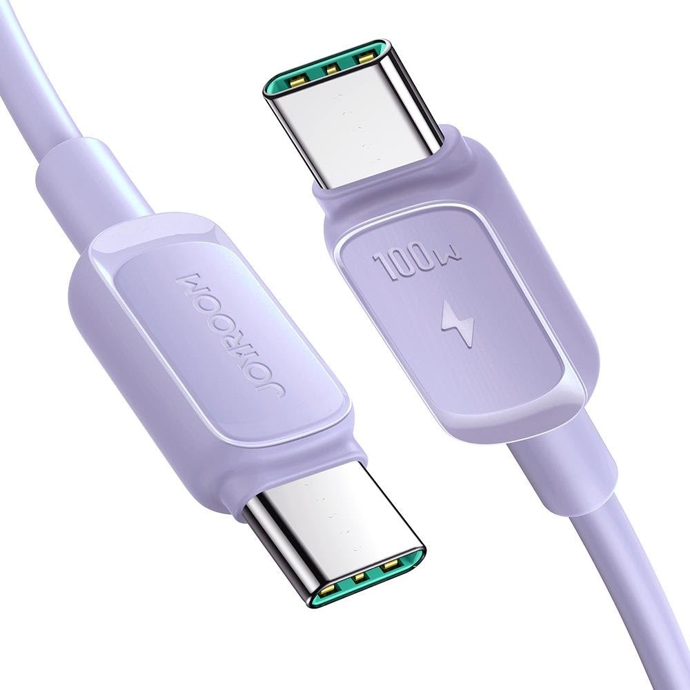 Joyroom Multi-color Series A14 Usb-c / Usb-c 100w Cable 1.2m - Purple - Usb Kabel