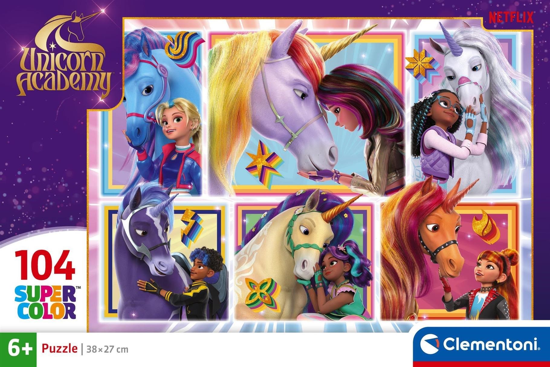 Clementoni Puzzle Unicorn Academy - 6 Portraits 104pcs. 2D Puzzles