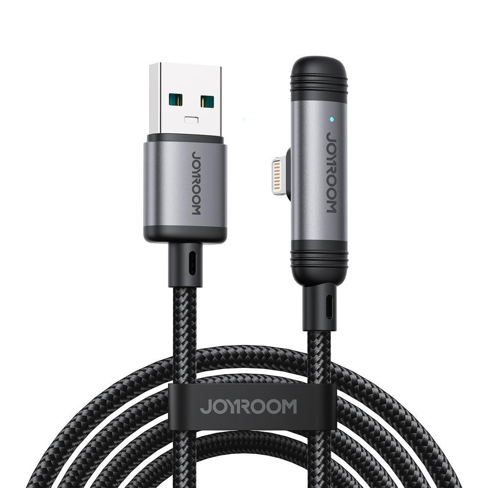 Joyroom S-a56 Enjoyx Series 90° Usb-a - Lightning 3A Cable 1.2m - Black - Usb Kabel