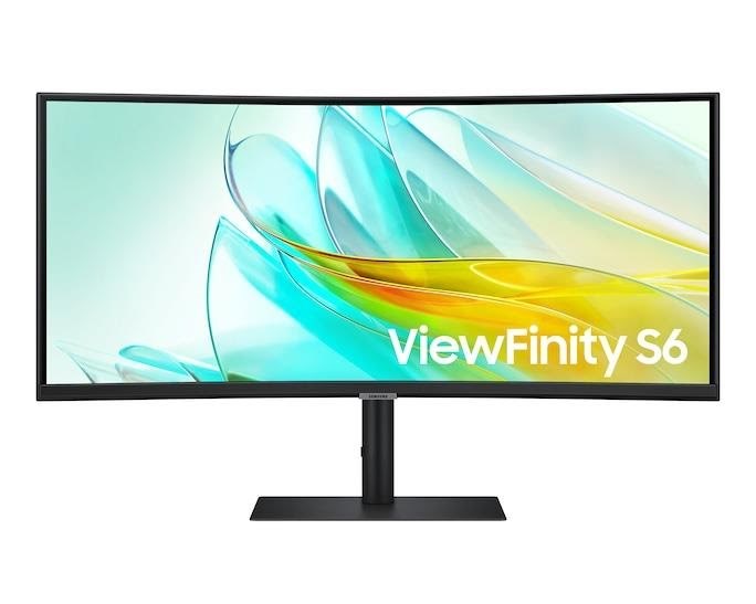 34" Samsung Viewfinity S6 S34c652ueu - 3440x1440 (Uwqhd) - 100hz - VA - 90w Usb-c - Kvm Switch - Bildschirm Black Ls34c652ueuxxe