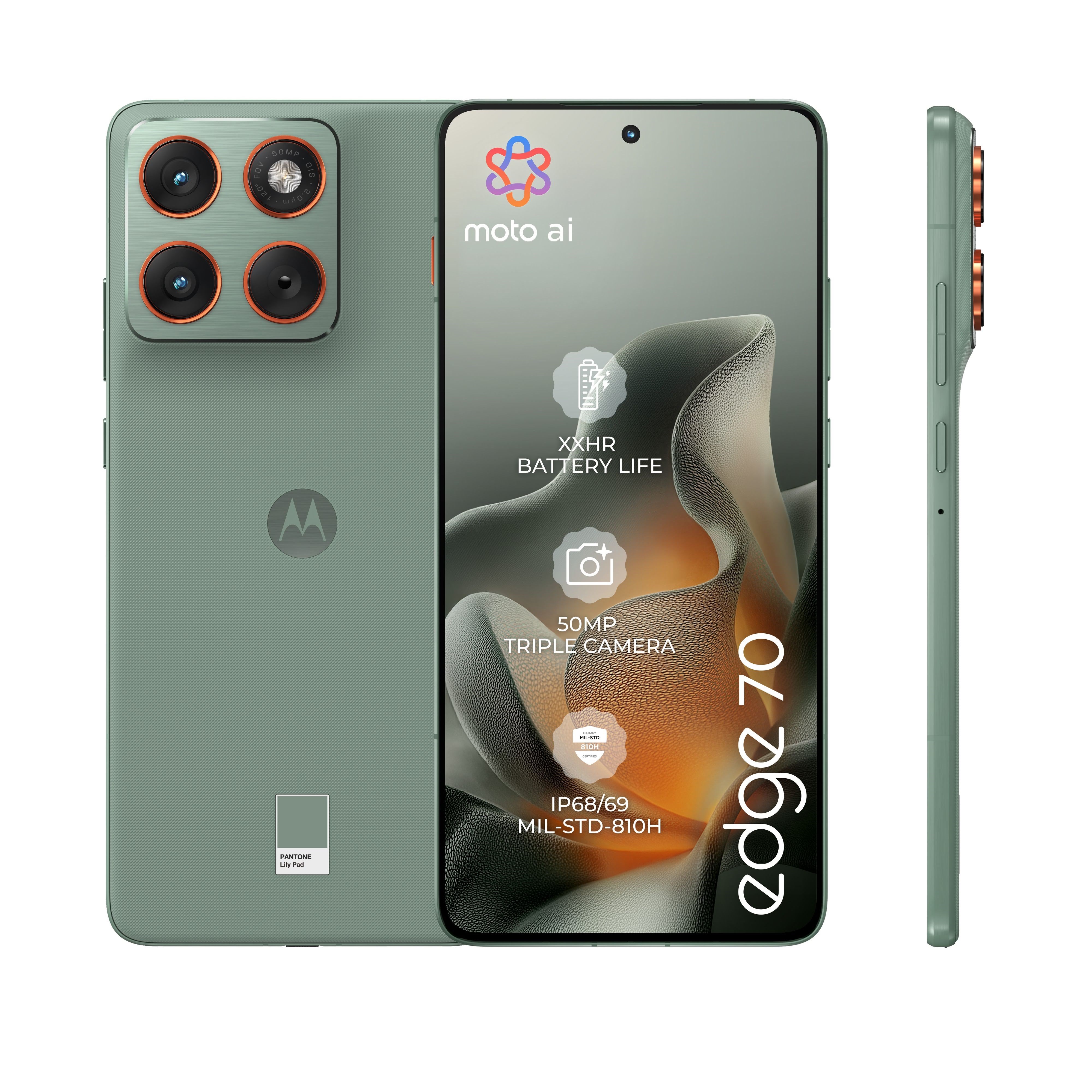 Motorola Edge 70 512gb/12gb - Pantone Lily Pad - Handys Smartphones Grün Pba50023se