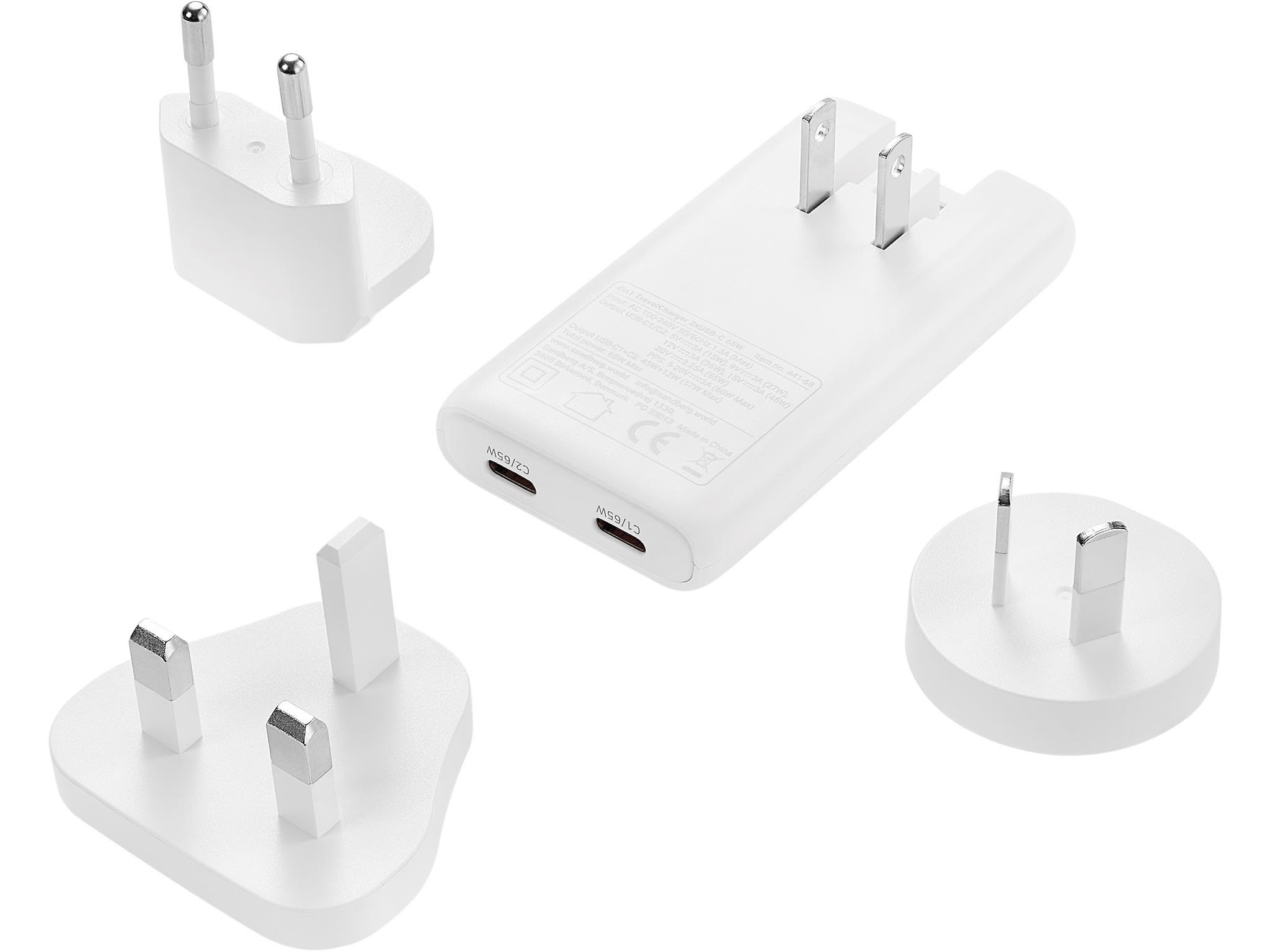 Sandberg 4in1 Travelcharger 2xusb-c 65w - Handys Adapter Und Ladegeraete 441-68