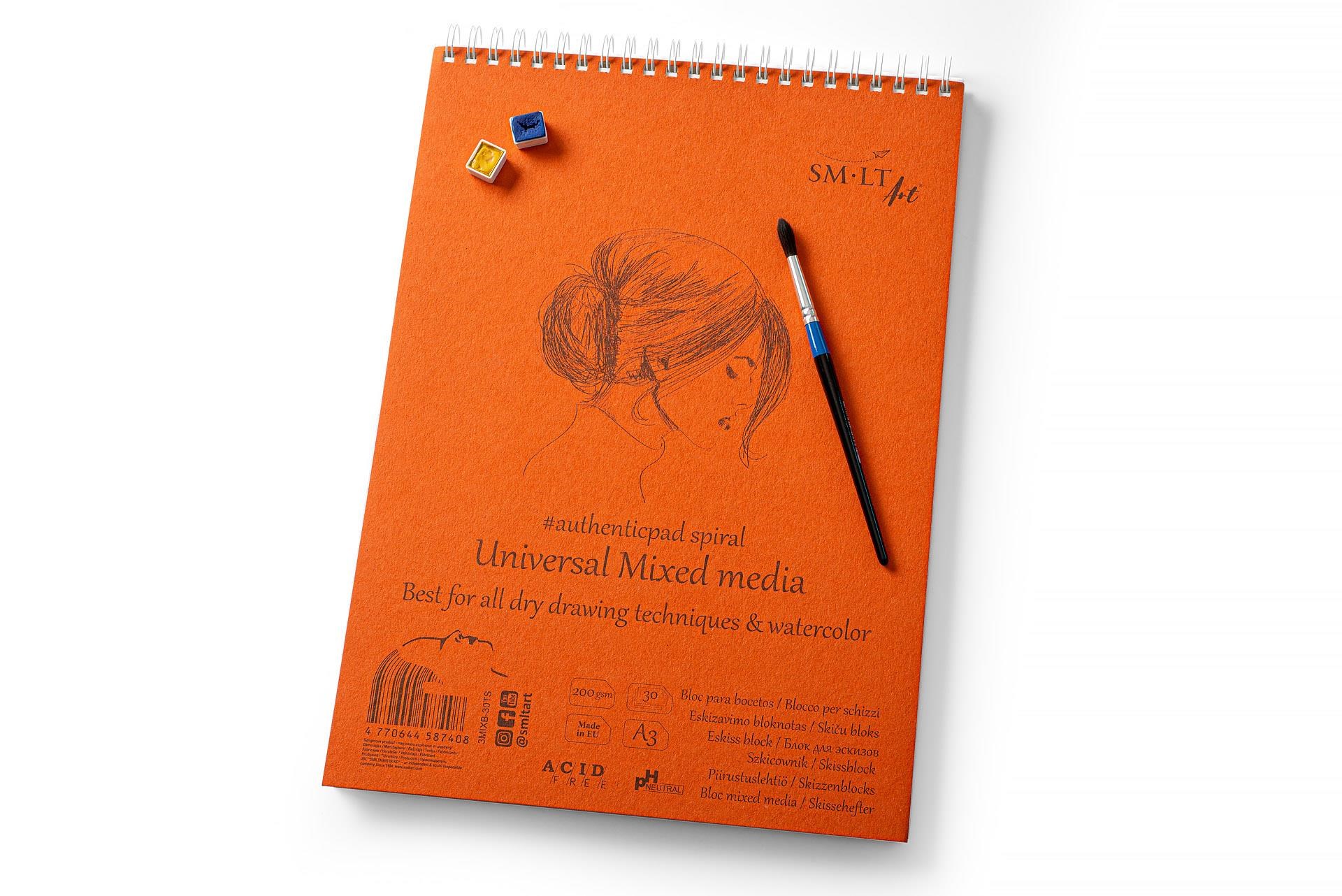 Smlt Drawing Pad Mixed Media Paper. A3. 200g. - Bloecke Formulare Und Notizbuecher