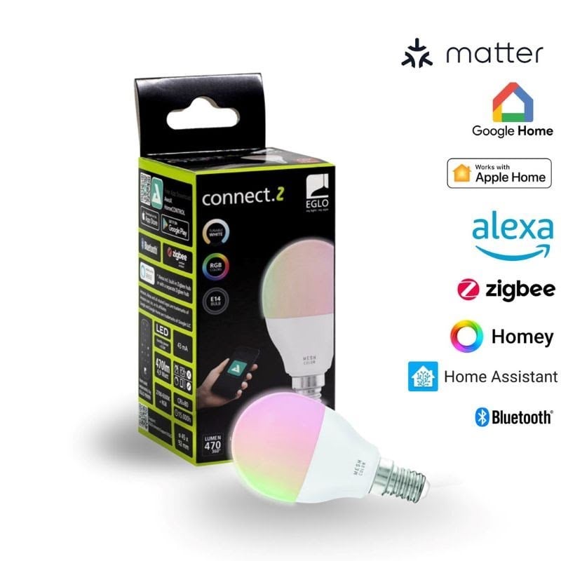 Eglo E14 Led-z Matter P45 Rgb/cct 4.9W 530lm Opal - Smart Home