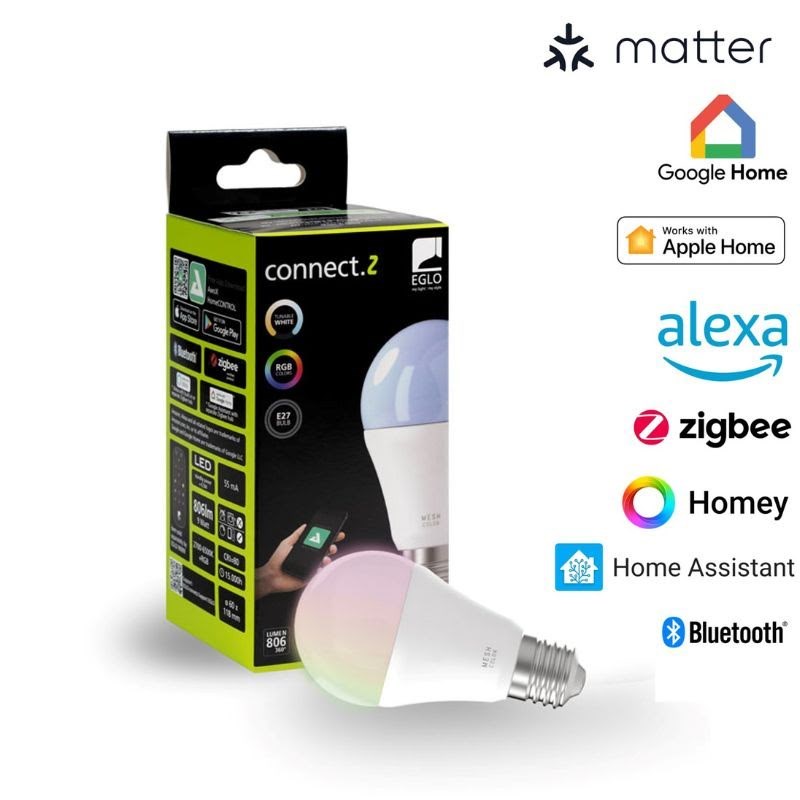 Eglo E27 Led-z Matter A60 Rgb/cct 11w 1300lm Opal - Smart Home 110396