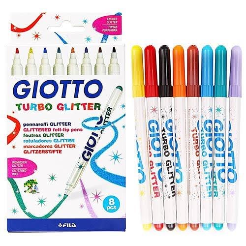 Giottos Turbo Glitter Glitter Markers 8 Pcs. - Hobby Zubehoer 425800