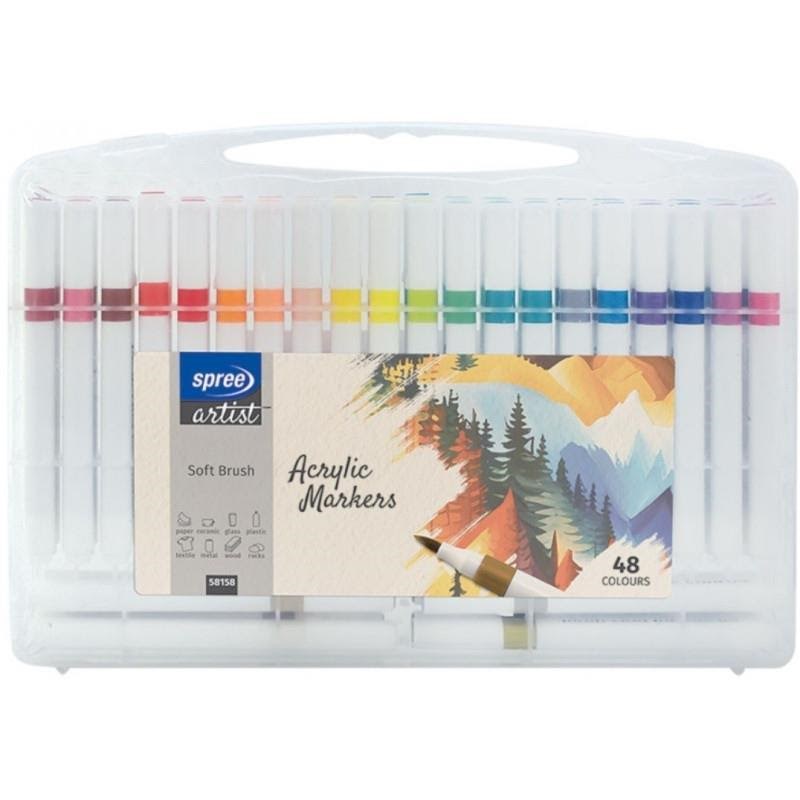 Spree Acrylic Brush Tips 48 Pcs. - Hobby Zubehoer 58158