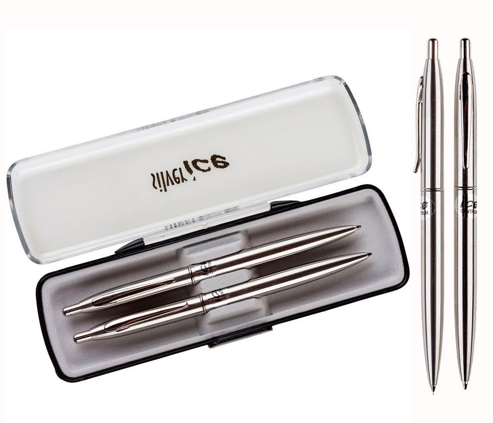 Centrum Ballpoint Pen/pencil Steel. In Gift Box - Utensilien Zum Schreiben Und Zeichnen