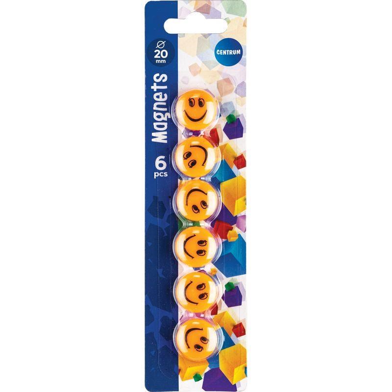 Centrum Magnets Smile 20mm 6 Pcs. - Utensilien Zum Schreiben Und Zeichnen 82711