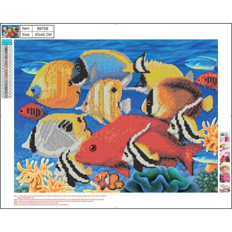 Centrum Diamond Painting 40*50cm. Fish - Hobby Zubehoer