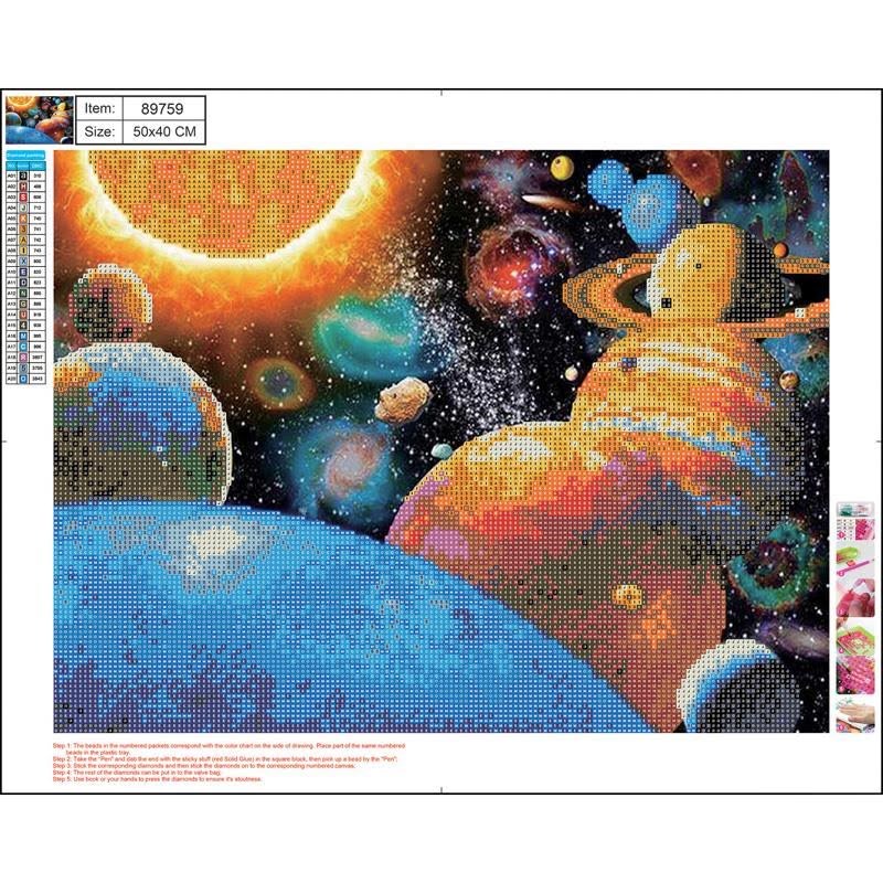 Centrum Diamond Painting 40*50cm. Space Theme - Hobby Zubehoer 89759