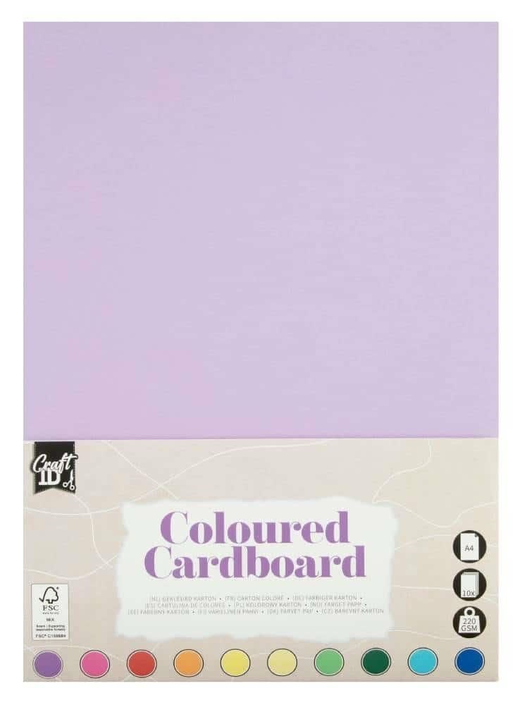 Creative Craft Group Cardboard A4 220g. 10 Sheets Ass. Colors. - Papier Fotopapier Und Etiketten Cr0041/ge