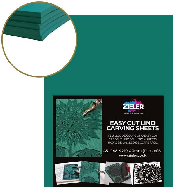 Zieler Linoleum Sheets A5 5 Pcs. - Hobby Zubehoer