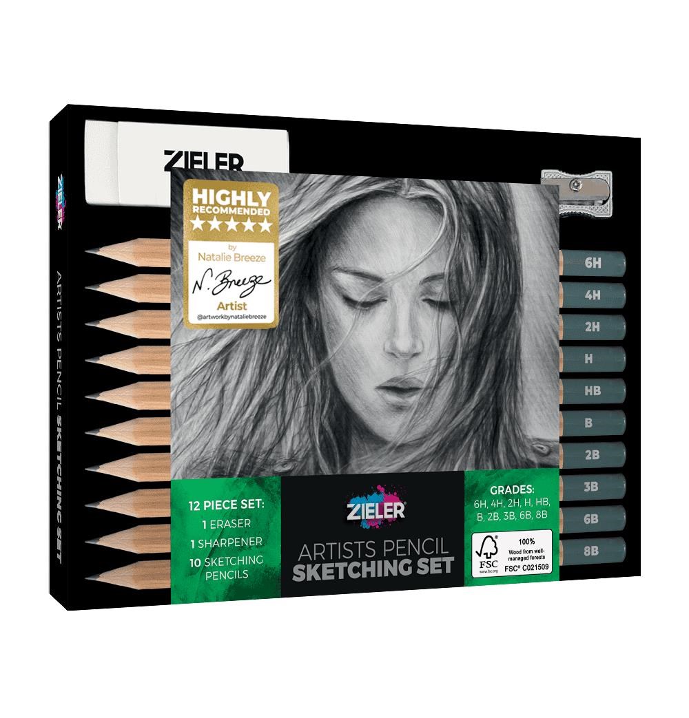 Zieler Drawing Pencils Set With 10 Hardnesses - Hobby Zubehoer Z09299368