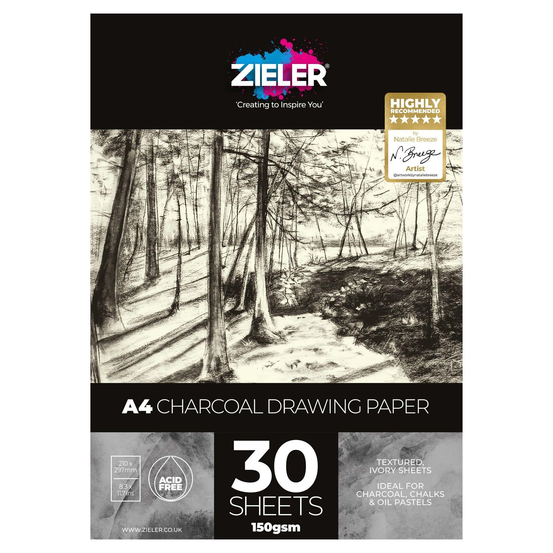 Zieler Drawing Pad A4 For Charcoal Drawing Etc. - Hobby Zubehoer Z09299539