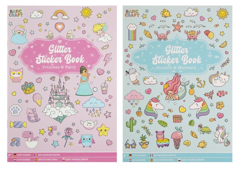 Creative Craft Group Stickerbook Glitter A5 2 Ass. - Papier Fotopapier Und Etiketten 100006
