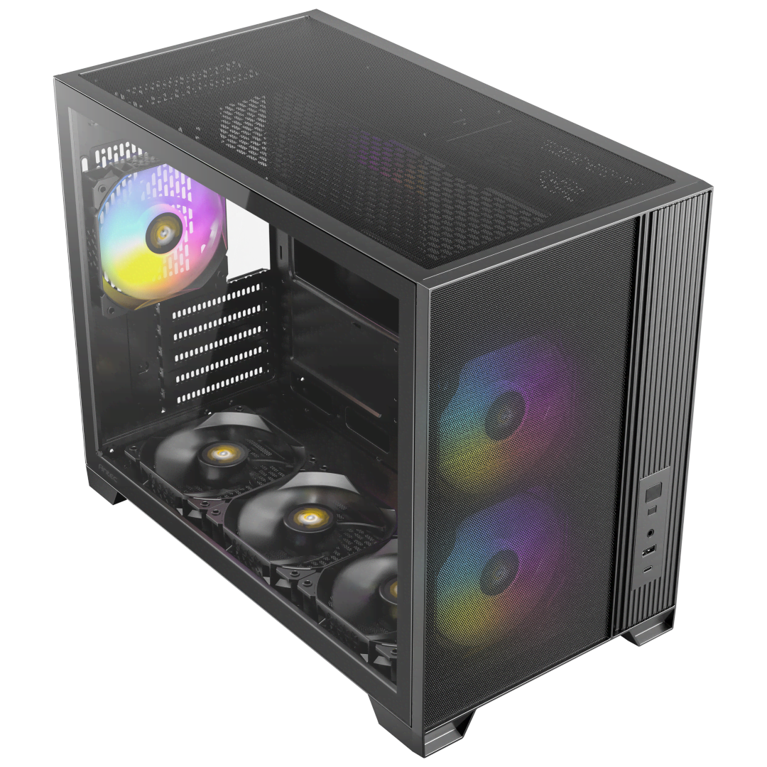 Antec Flux M - Gehäuse - Minitower - Schwarz - Gehaeuse