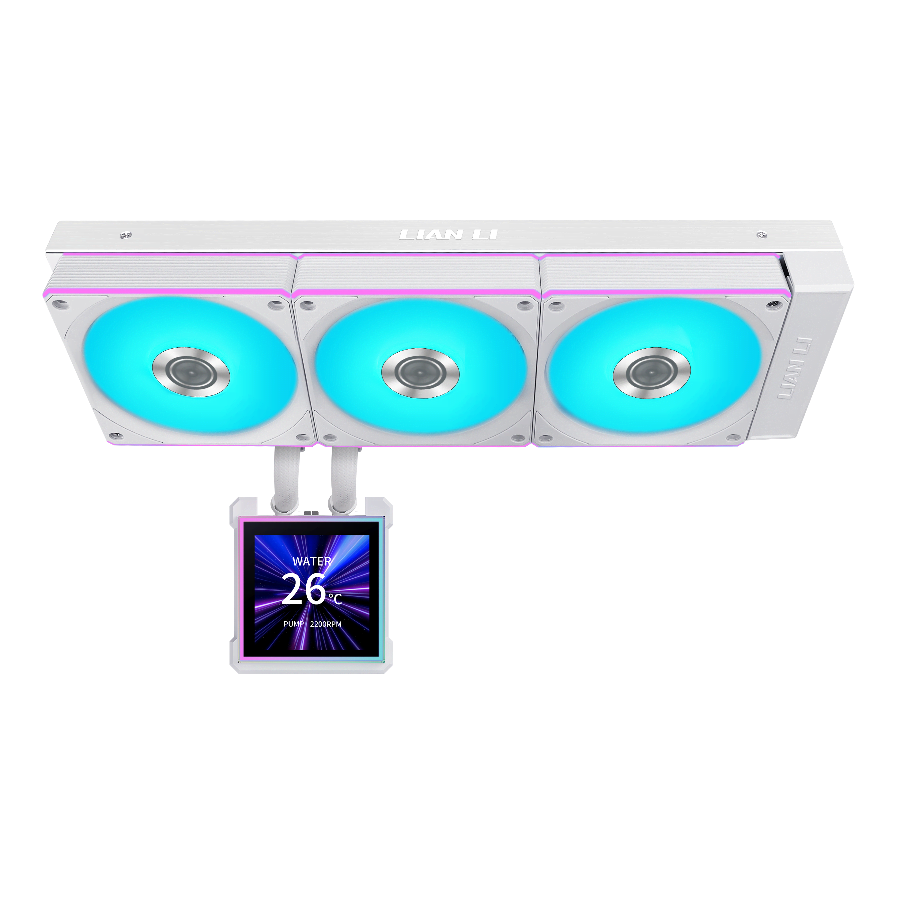 Lian Li Hydroshift II Lcd-s 360cl Wireless - Cpu-wasserkühlung - Max 31 Dba - Cpu Kuehler Weiß Mit Rgb-beleuchtung Ghs2lcds36cw