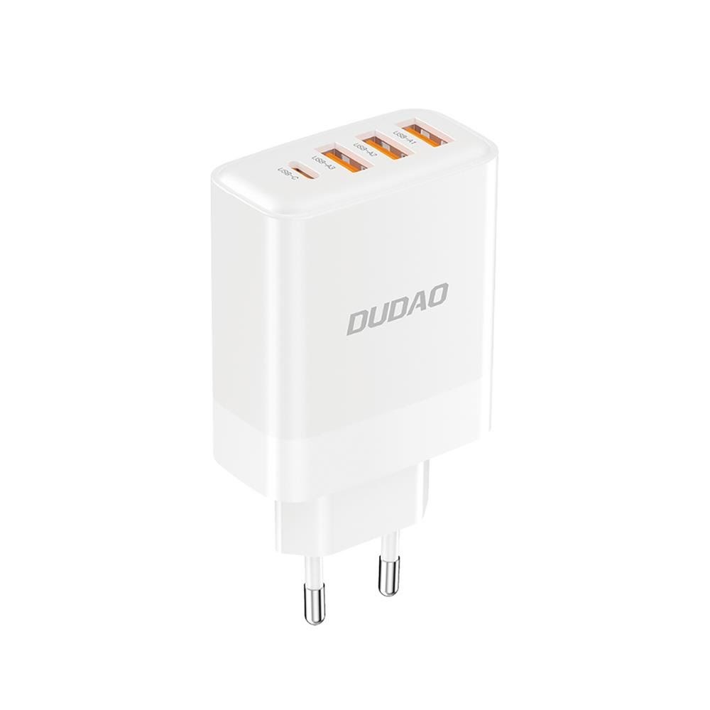 Dudao A5heu Wall Charger 3x Usb-a 1x Usb-c Pd20w - White - Handys Adapter Und Ladegeraete 6976625332694