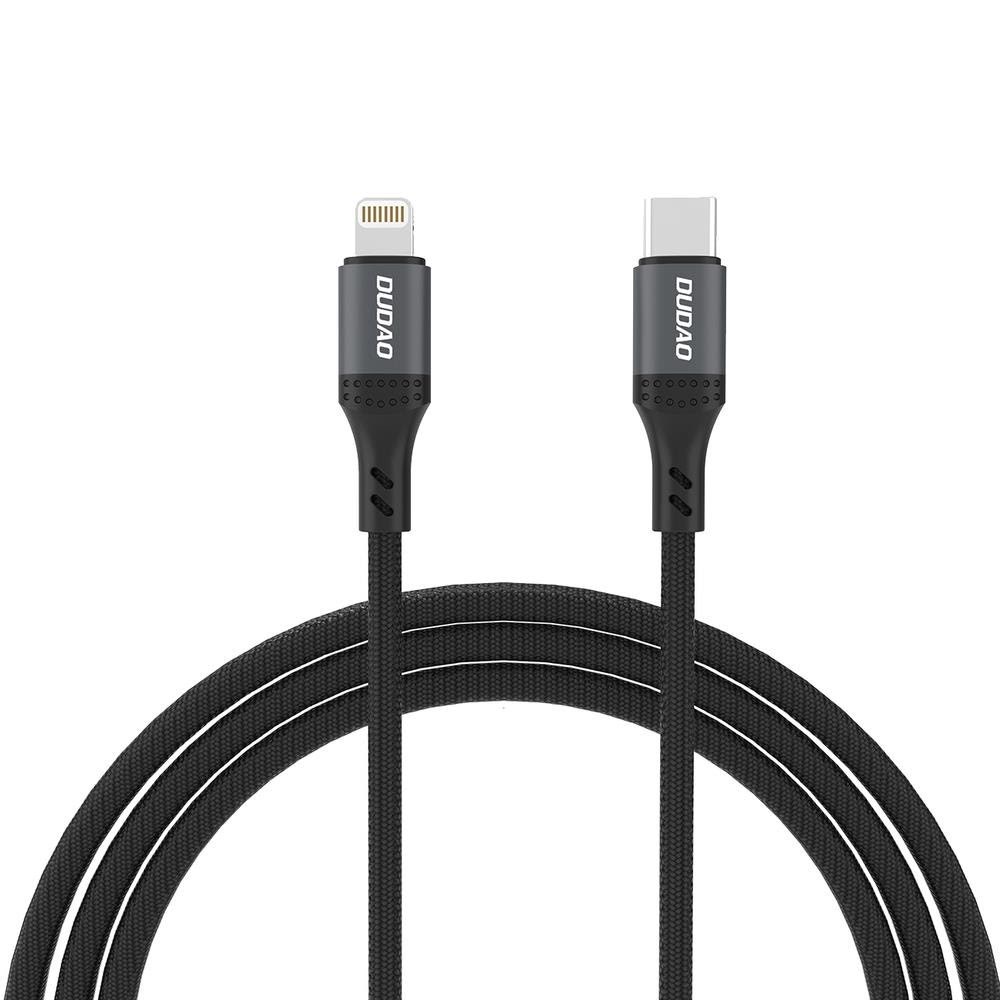 Dudao L3cl Usb-c - Lightning 30w Braided Cable 1.2m - Black - Usb Kabel