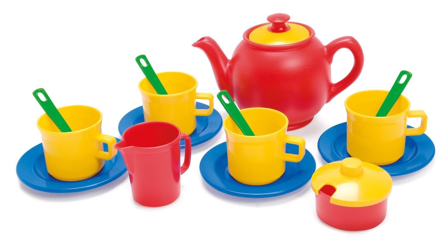 Dantoy Tea Set in Net L:19 cm 17 Pcs - Spielkueche Zubehoer 4382
