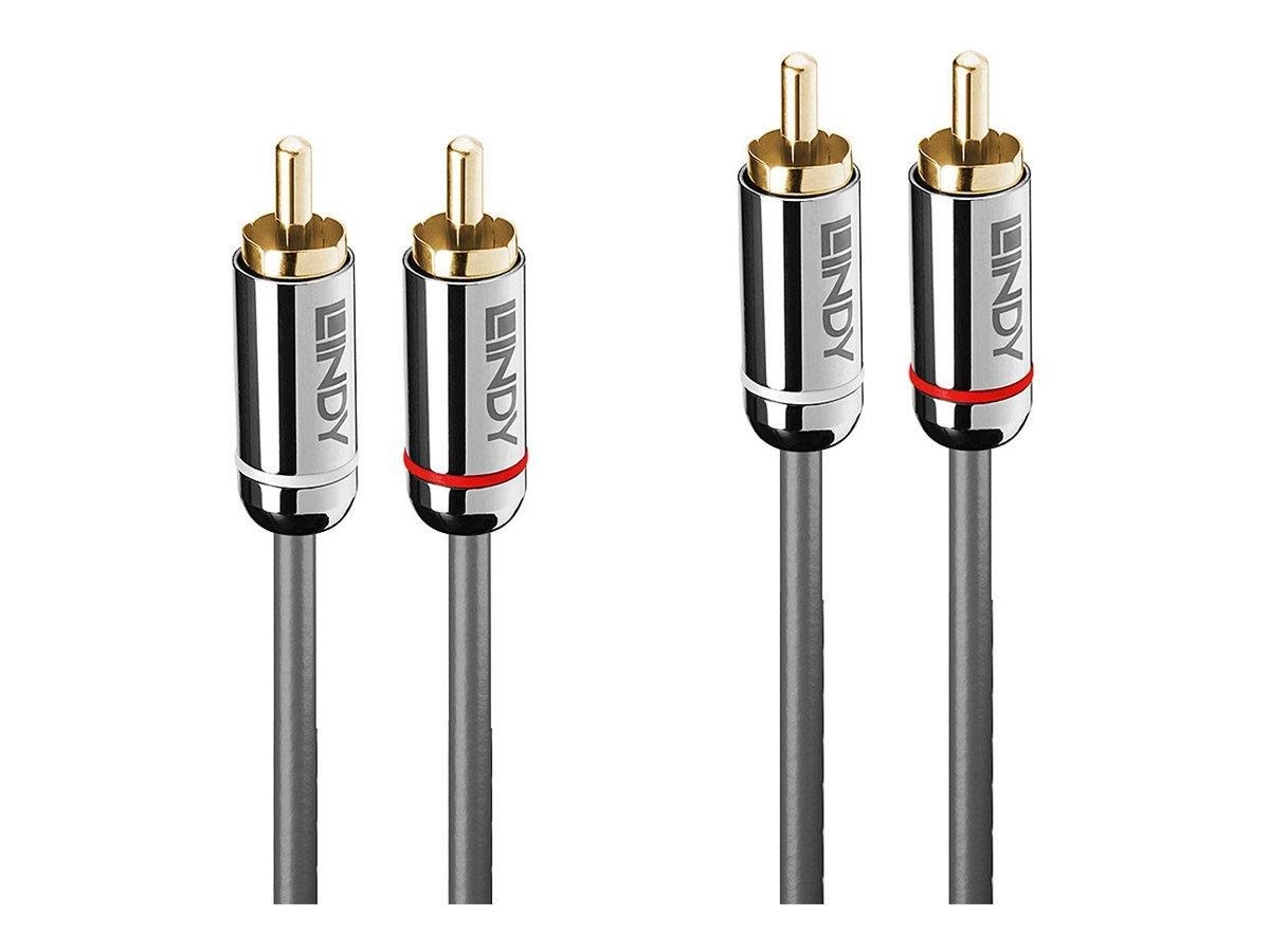 Lindy Cromo Line Audio Cable - 2 m - Audio Kabel Grau 35346