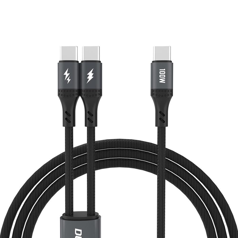 Dudao L3f 2in1 Cable 100w 1.2m 2 x Usb-c - Black - Usb Kabel Schwarz 6976625333493