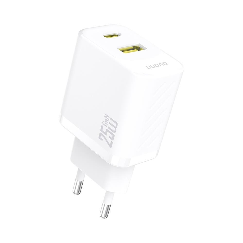 Dudao A26t Gan 25w Usb-a Usb-c Charger - White - Handys Adapter Und Ladegeraete