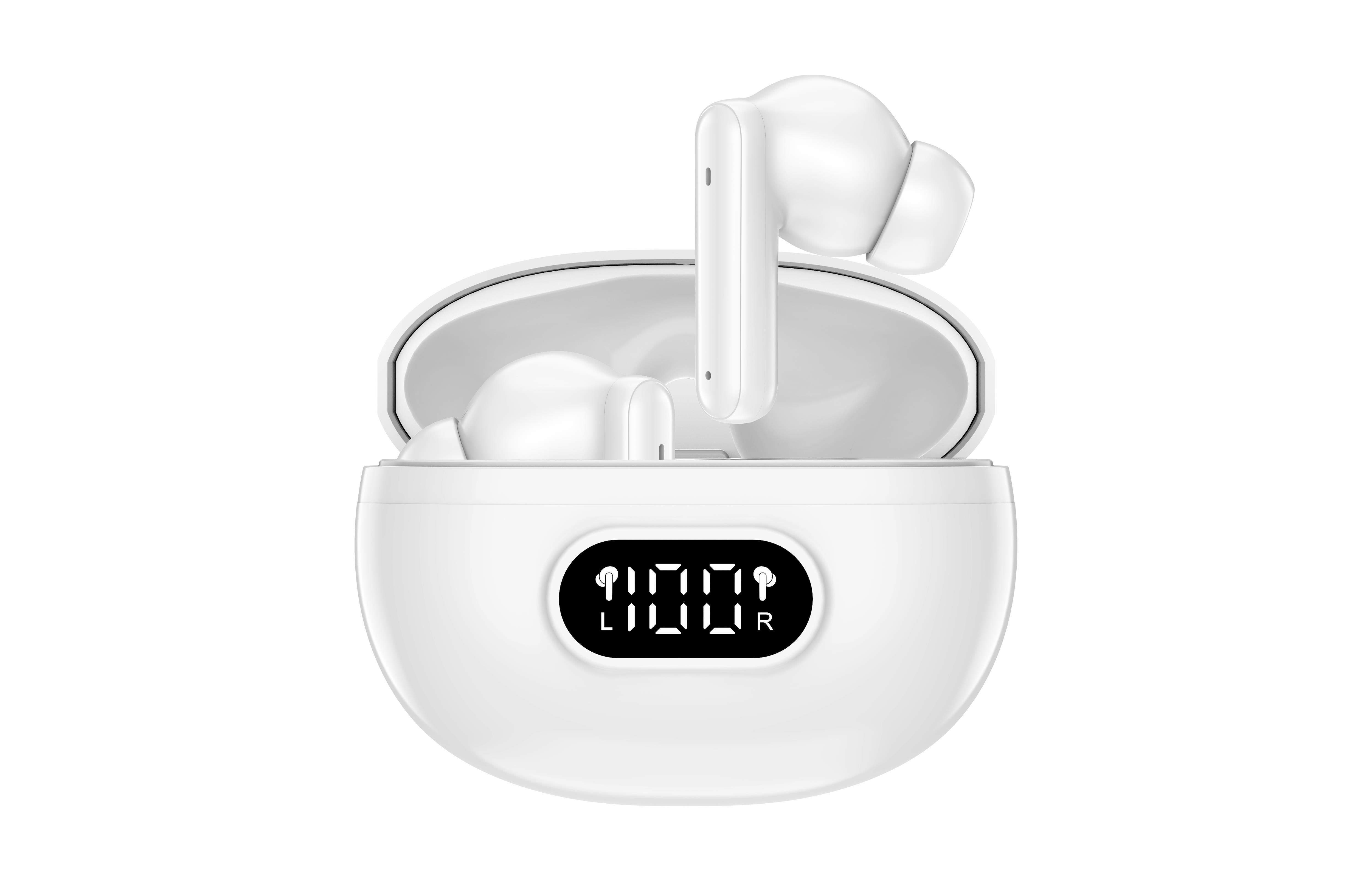 Kopfhörer - Denver True Wireless Earbuds With Charging Case & Handsfree Function With Enc (4 Mics) - Twe-357 - Kopfhoerer/headsets