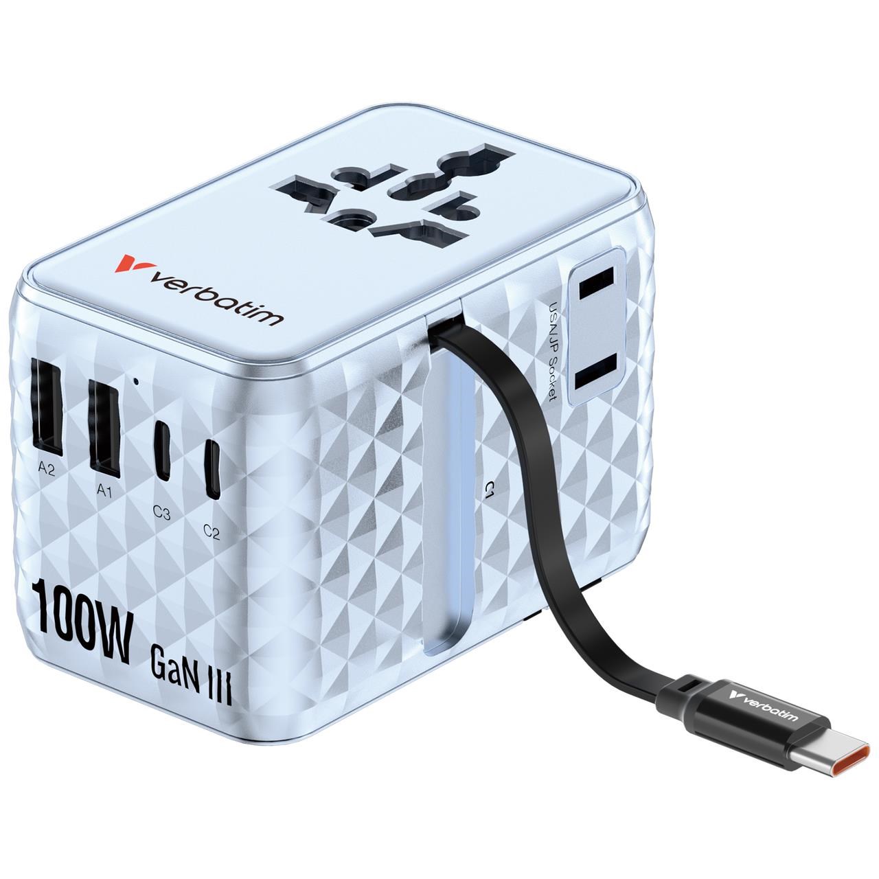 Verbatim - Charge 'n' Travel 100w Universal Travel - Handys Adapter Und Ladegeraete 30192