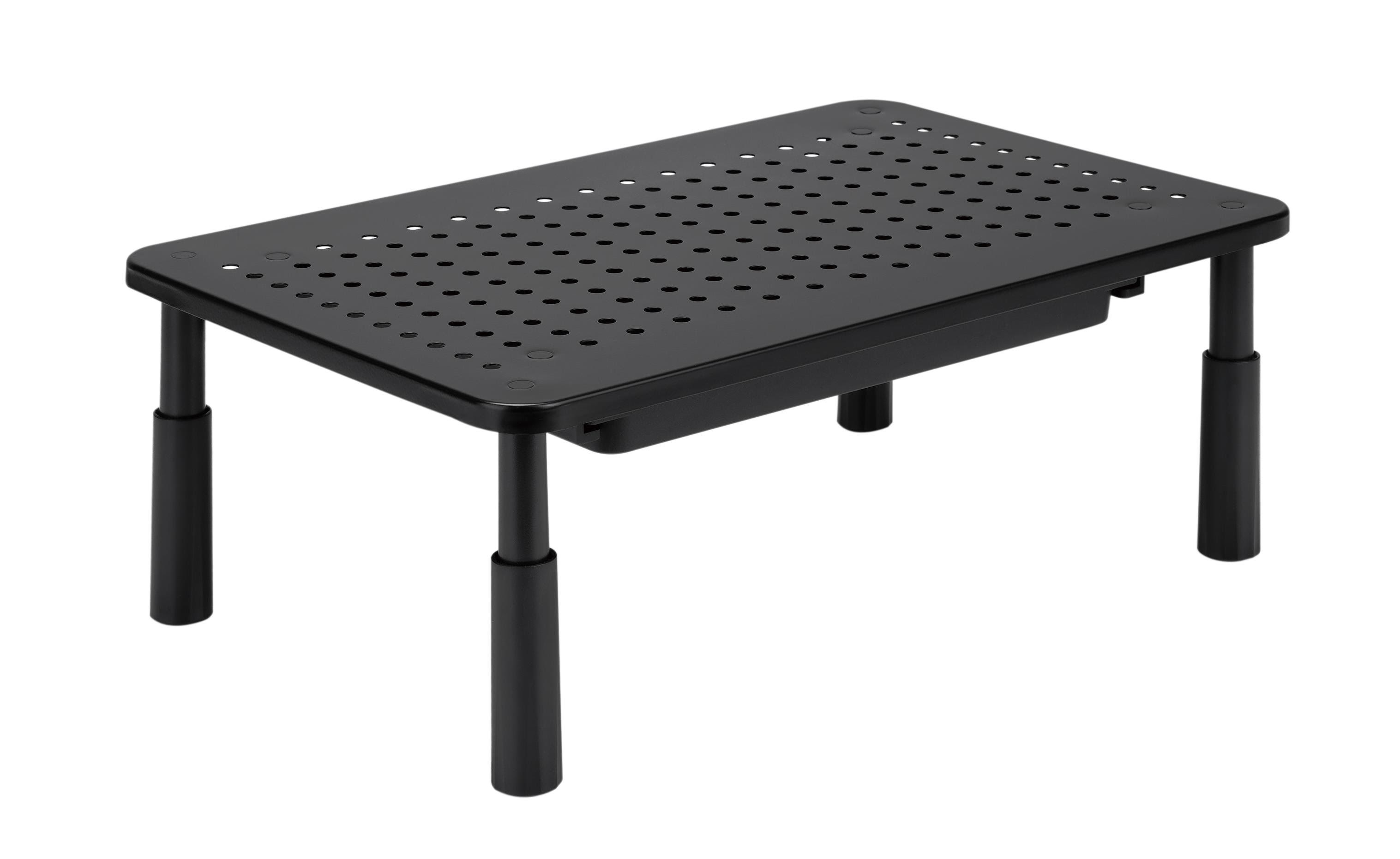Gembird Adjustable Monitor Stand With Drawer (Rectangle) - Max 20 kg - Recommended For - TV AV Moebel Wandbeschlaege
