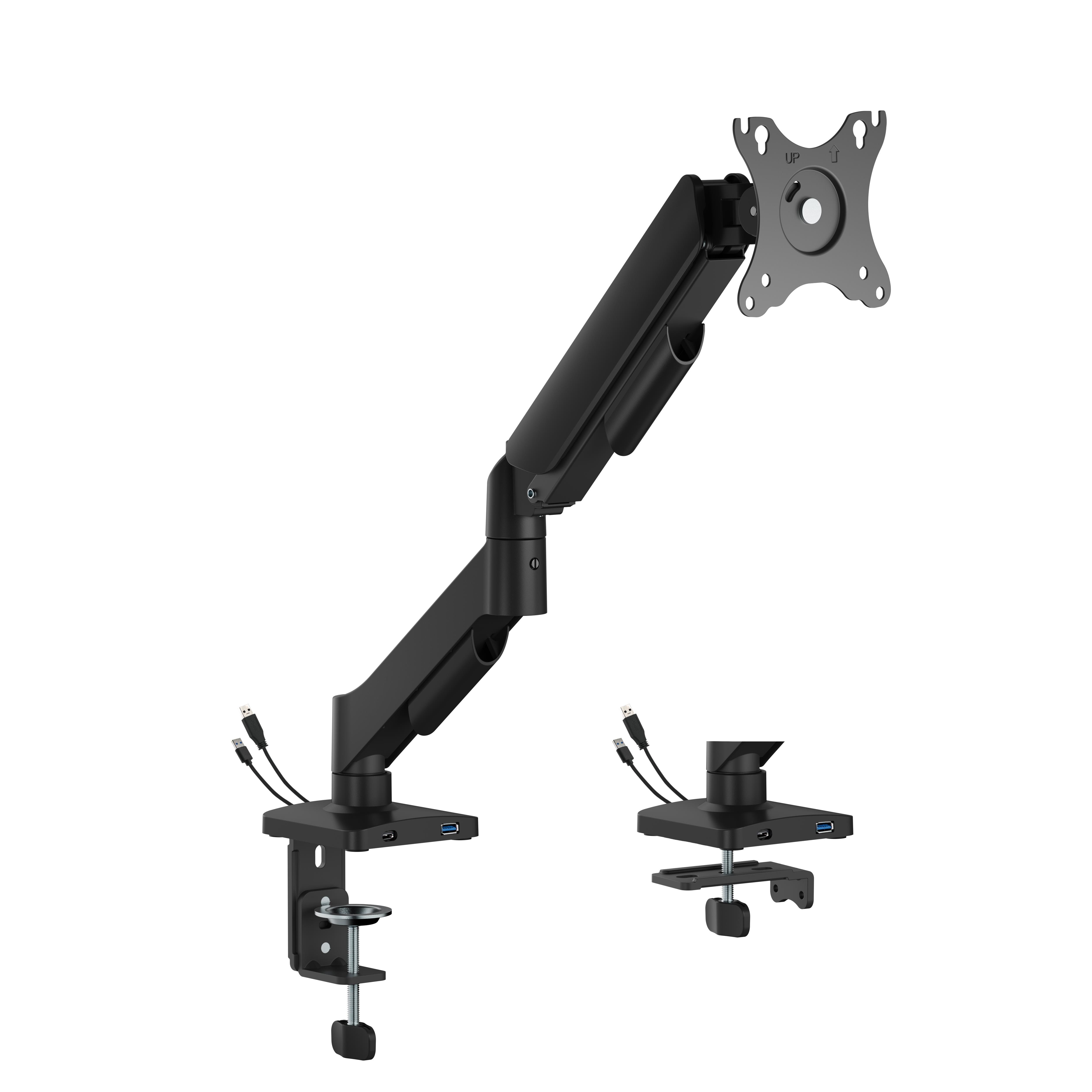 Gembird Adjustable Desk Display Mounting Arm With Usb Ports 1-display 17"-32" - Monitorhalterung Ma-da1u-01