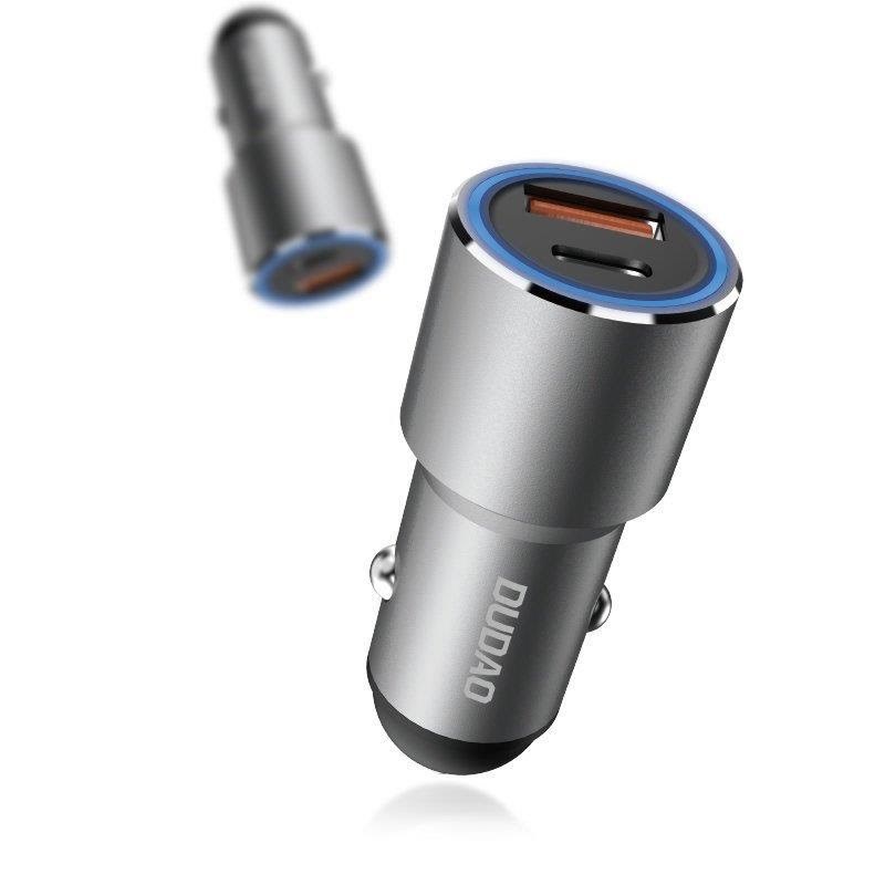 Dudao Usb / Usb Car Charger Type C Power Delivery Quick Charge 22.5 W Gray (R4pq) - Handys Adapter Und Ladegeraete