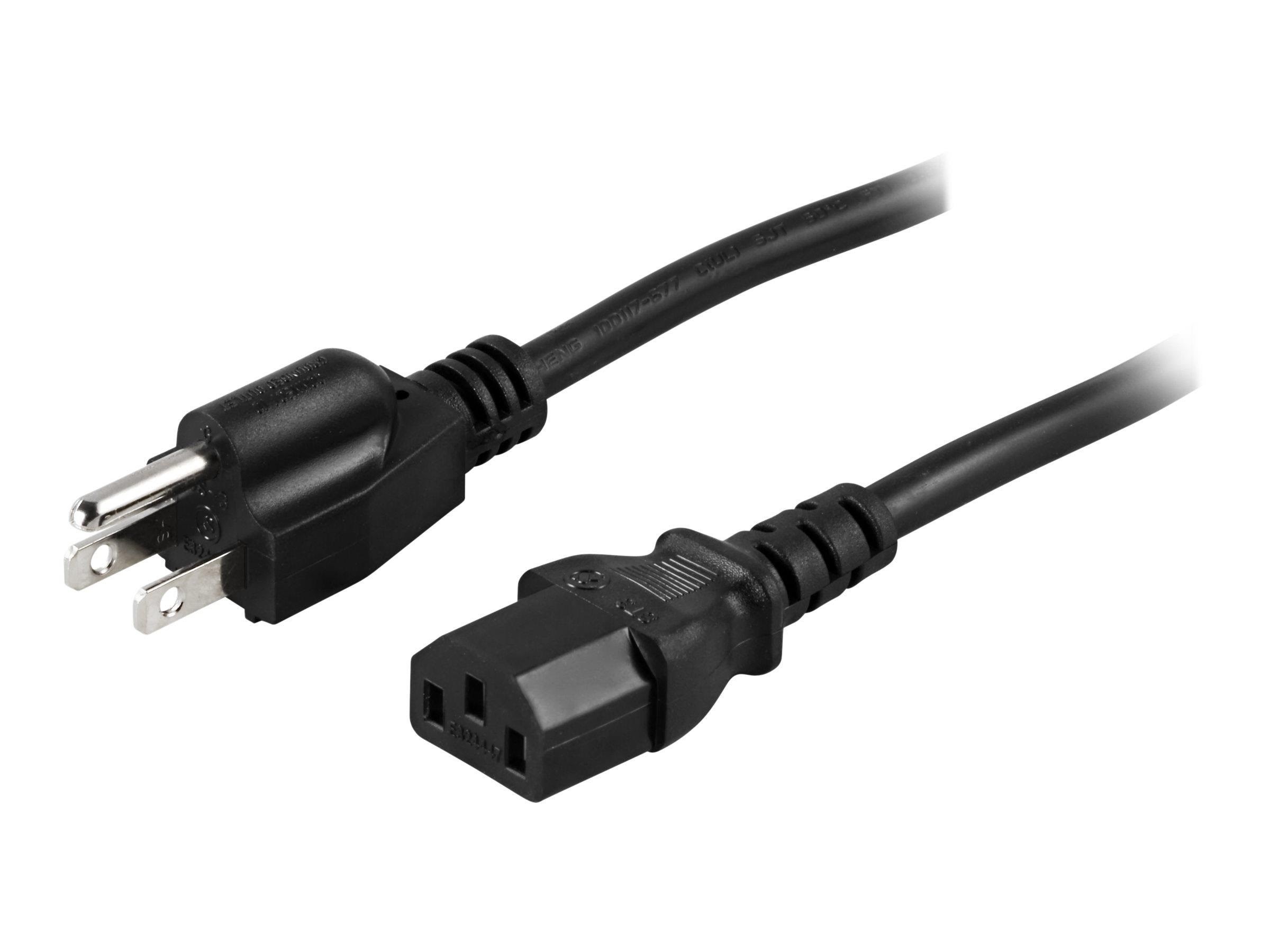 Deltaco Del-109us - Power Cable - Nema 5-15 to Power Iec 60320 C13 - 2 m - Stromkabel Intern Schwarz