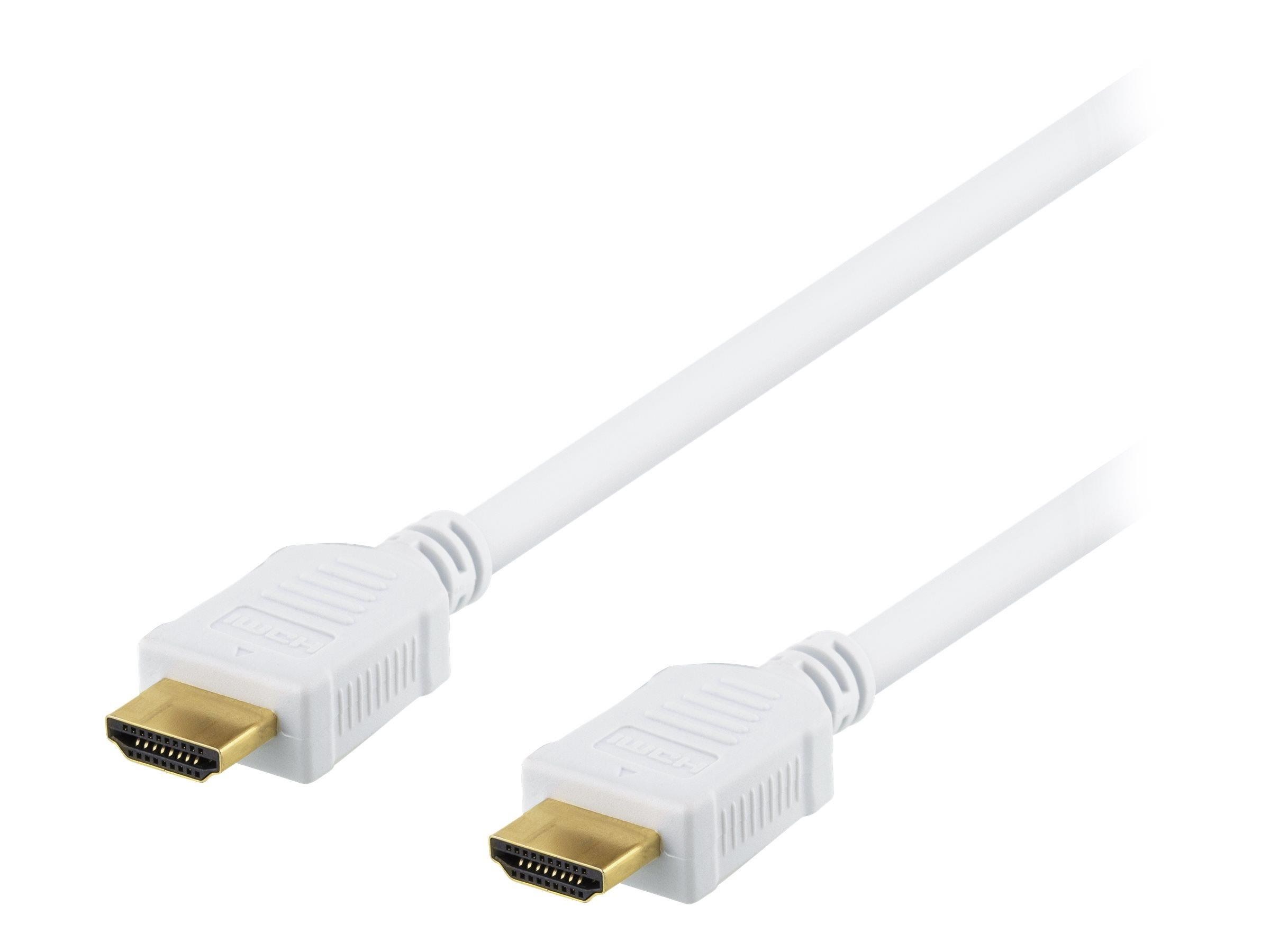 Deltaco Hdmi-1020ad - Hdmi Cable With Ethernet - 2 m - Display Kabel Weiß