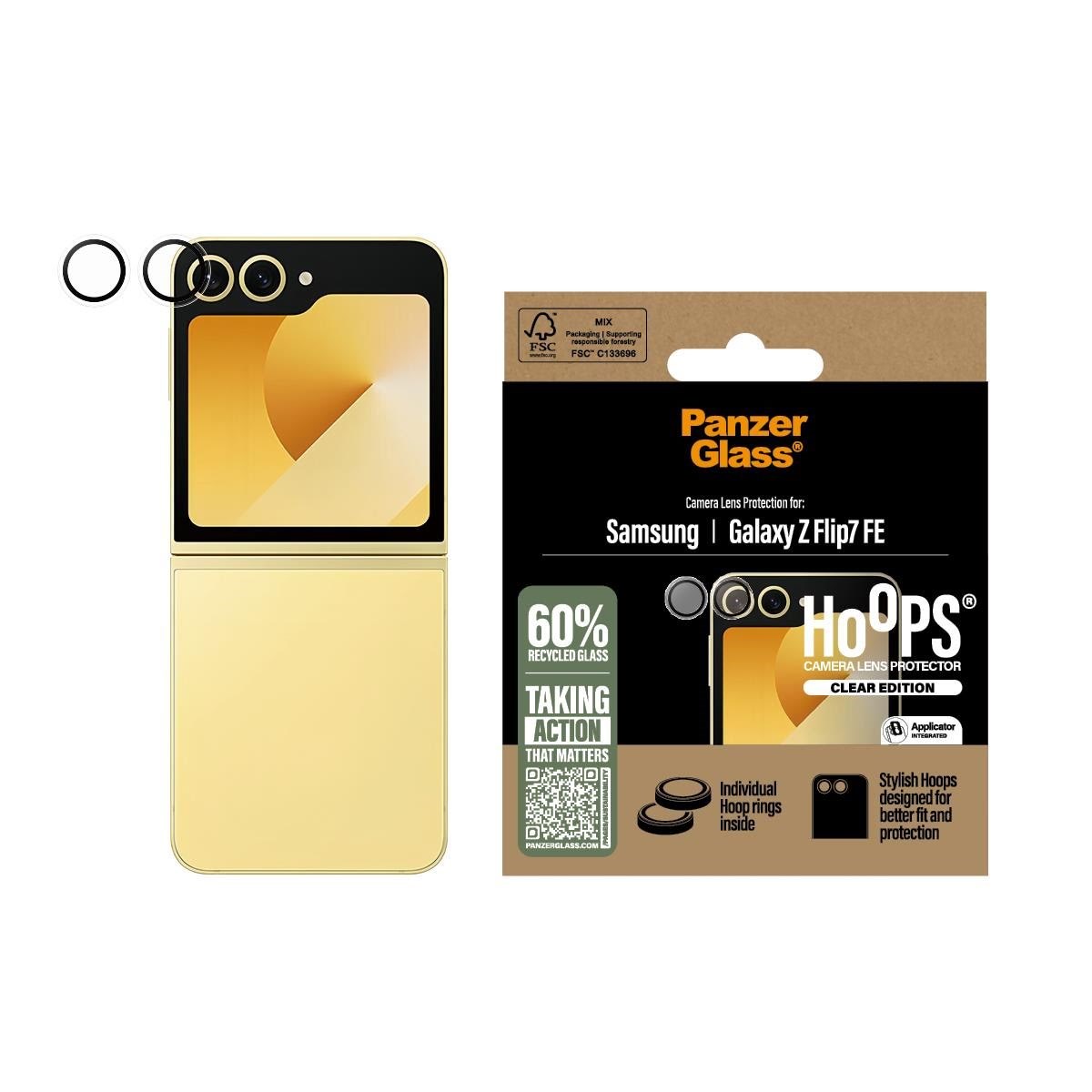 Panzerglass Hoops Transparent Camera Lens Protector Samsung Galaxy Z Flip7 FE - Handys Anderes Zubehoer Pg14878