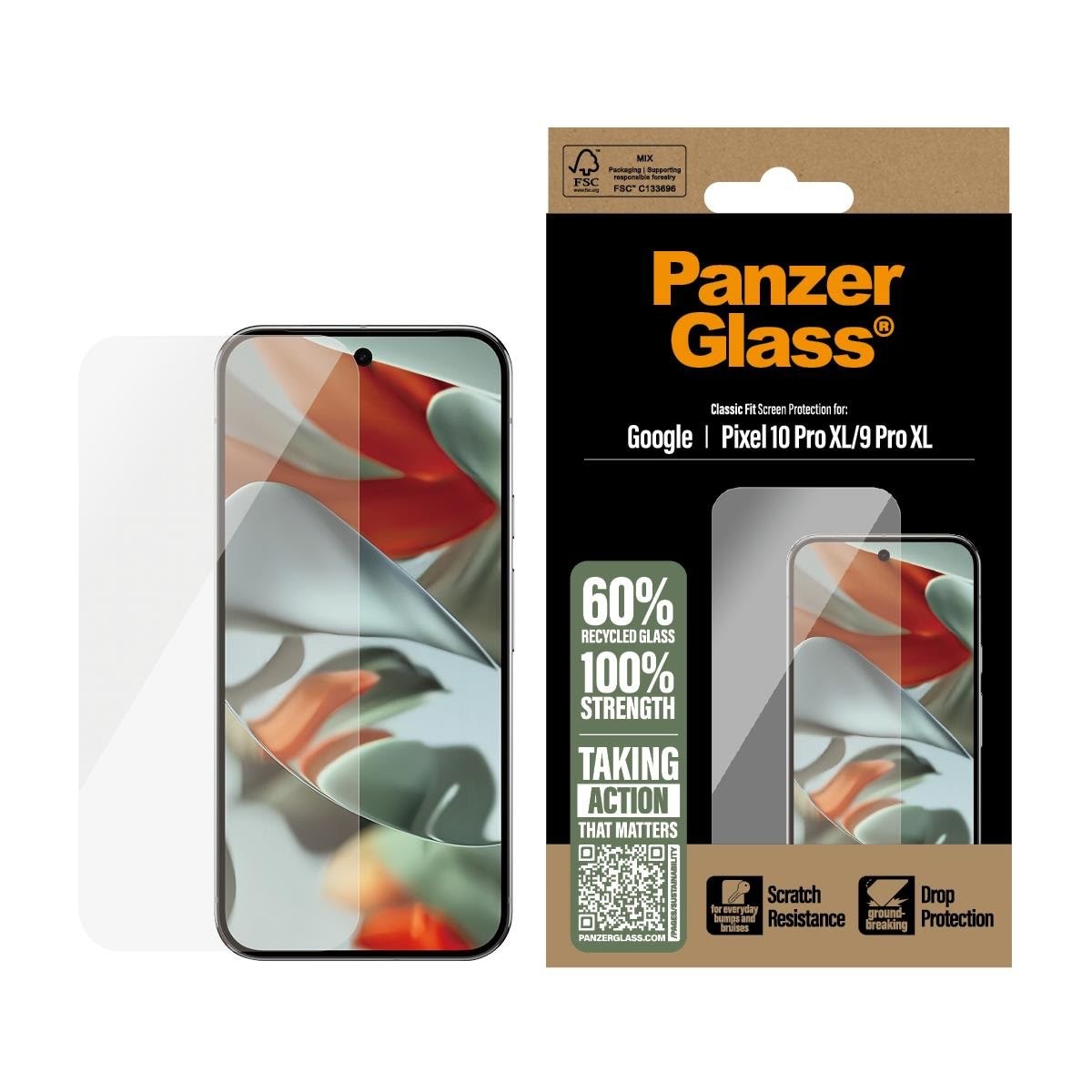 Panzerglass Screen Protector Google Pixel 10 Pro XL | 9 Pro XL | Classic Fit - Handys Schutzfolie