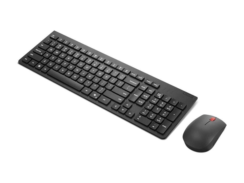 Lenovo Essential Wireless Combo Gen 2 - Keyboard And Mouse Set - Qwerty - Danish - Black Input Device - Tastatur & Maus Set - Dänisch - Schwarz - 